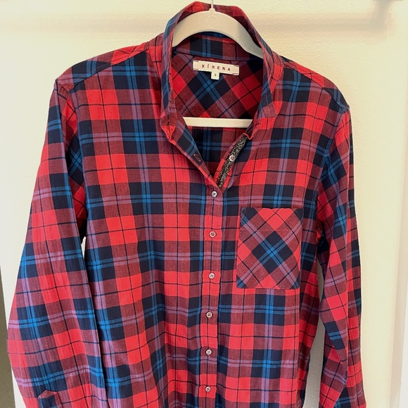 Xirena Tops - Xirena Women's Plaid Button Down Shirt, size small